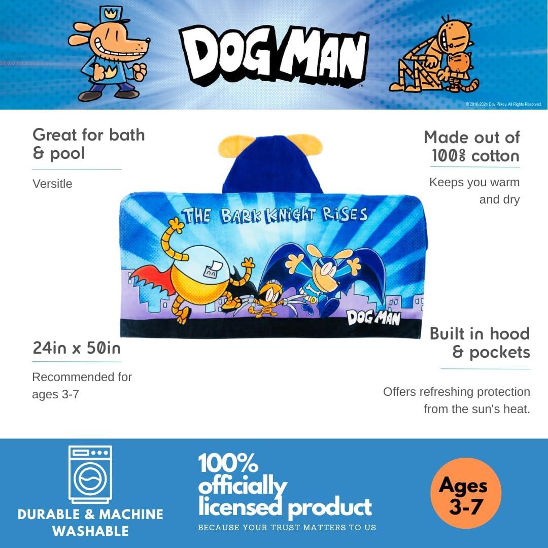 imageMs Rachel Kids Super Soft BathPoolBeach Soft Cotton Terry Hooded Towel Wrap 24 in x 50 in Officially Licensed Product By FrancoDog Man