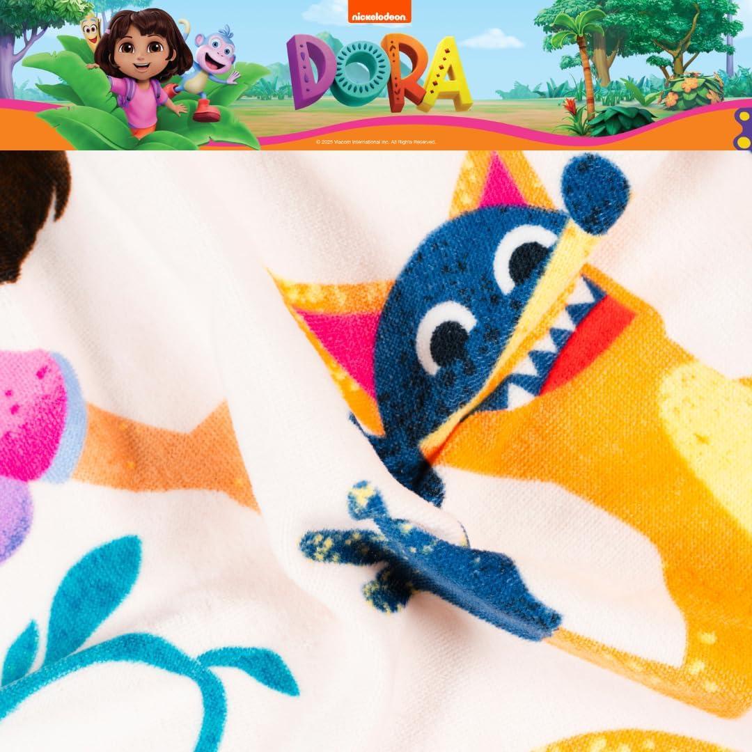 imageMs Rachel Kids Super Soft BathPoolBeach Soft Cotton Terry Hooded Towel Wrap 24 in x 50 in Officially Licensed Product By FrancoDora the Explorer