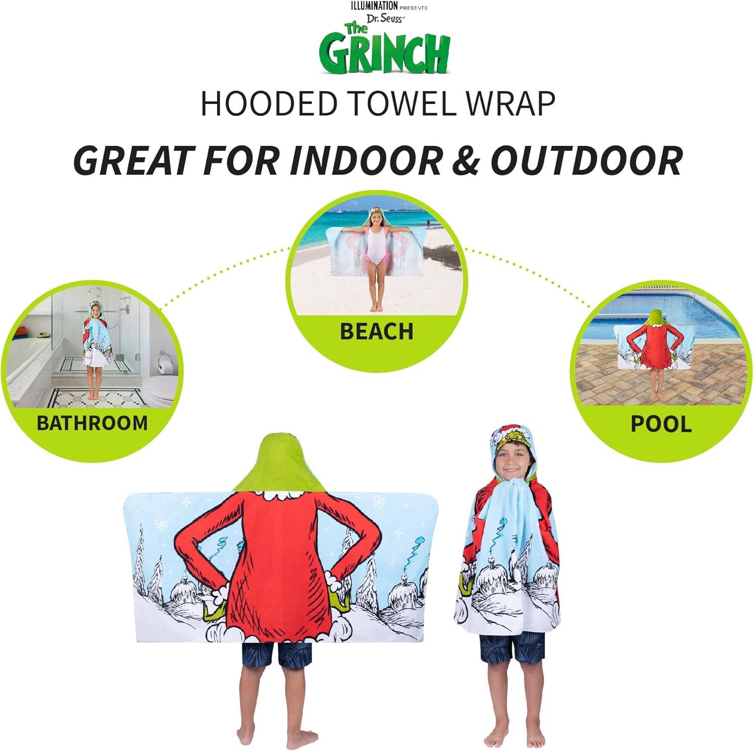 imageMs Rachel Kids Super Soft BathPoolBeach Soft Cotton Terry Hooded Towel Wrap 24 in x 50 in Officially Licensed Product By FrancoGrinch