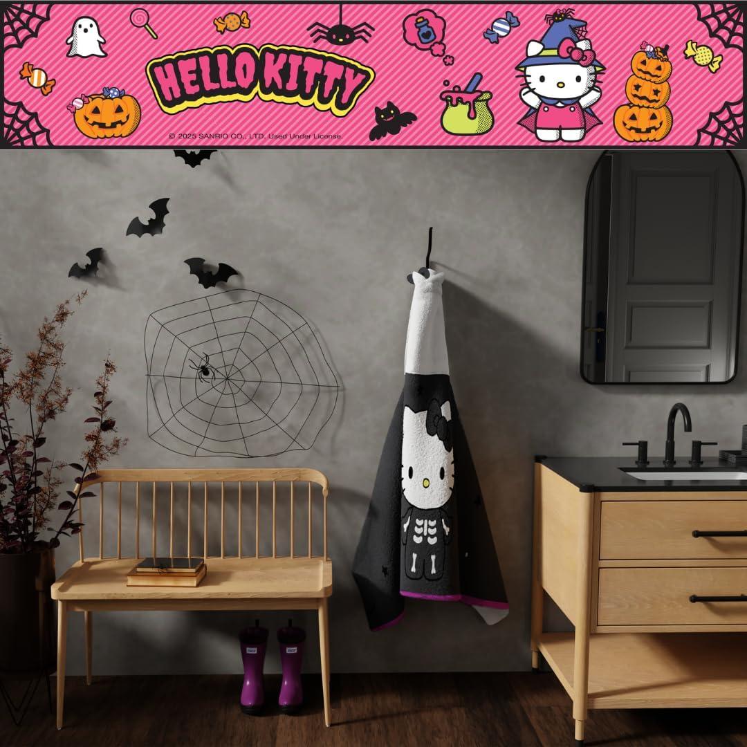 imageMs Rachel Kids Super Soft BathPoolBeach Soft Cotton Terry Hooded Towel Wrap 24 in x 50 in Officially Licensed Product By FrancoHello Kitty Skeleton