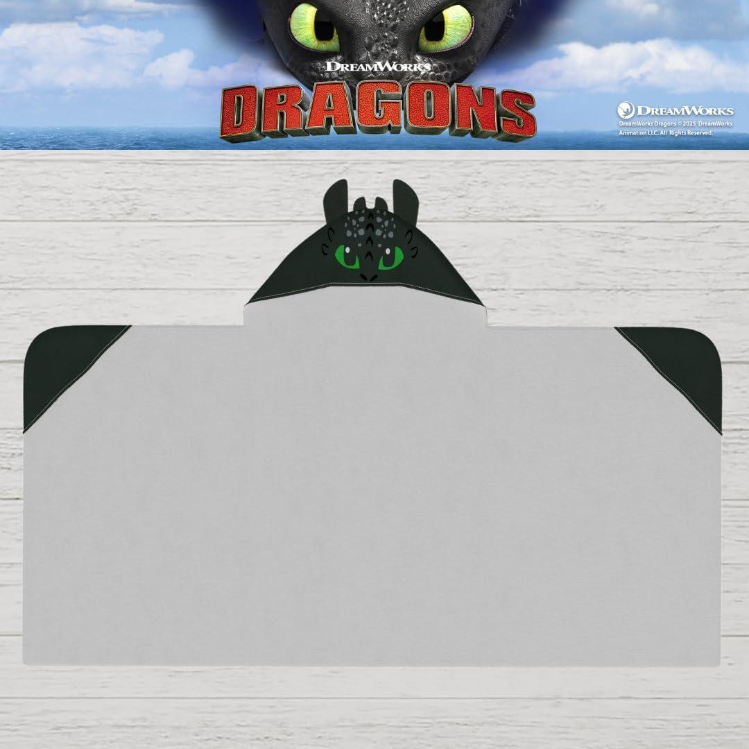 imageMs Rachel Kids Super Soft BathPoolBeach Soft Cotton Terry Hooded Towel Wrap 24 in x 50 in Officially Licensed Product By FrancoHow to Train Your Dragon