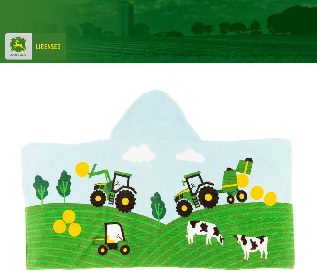 imageMs Rachel Kids Super Soft BathPoolBeach Soft Cotton Terry Hooded Towel Wrap 24 in x 50 in Officially Licensed Product By FrancoJohn Deere