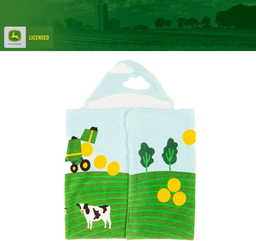 imageMs Rachel Kids Super Soft BathPoolBeach Soft Cotton Terry Hooded Towel Wrap 24 in x 50 in Officially Licensed Product By FrancoJohn Deere