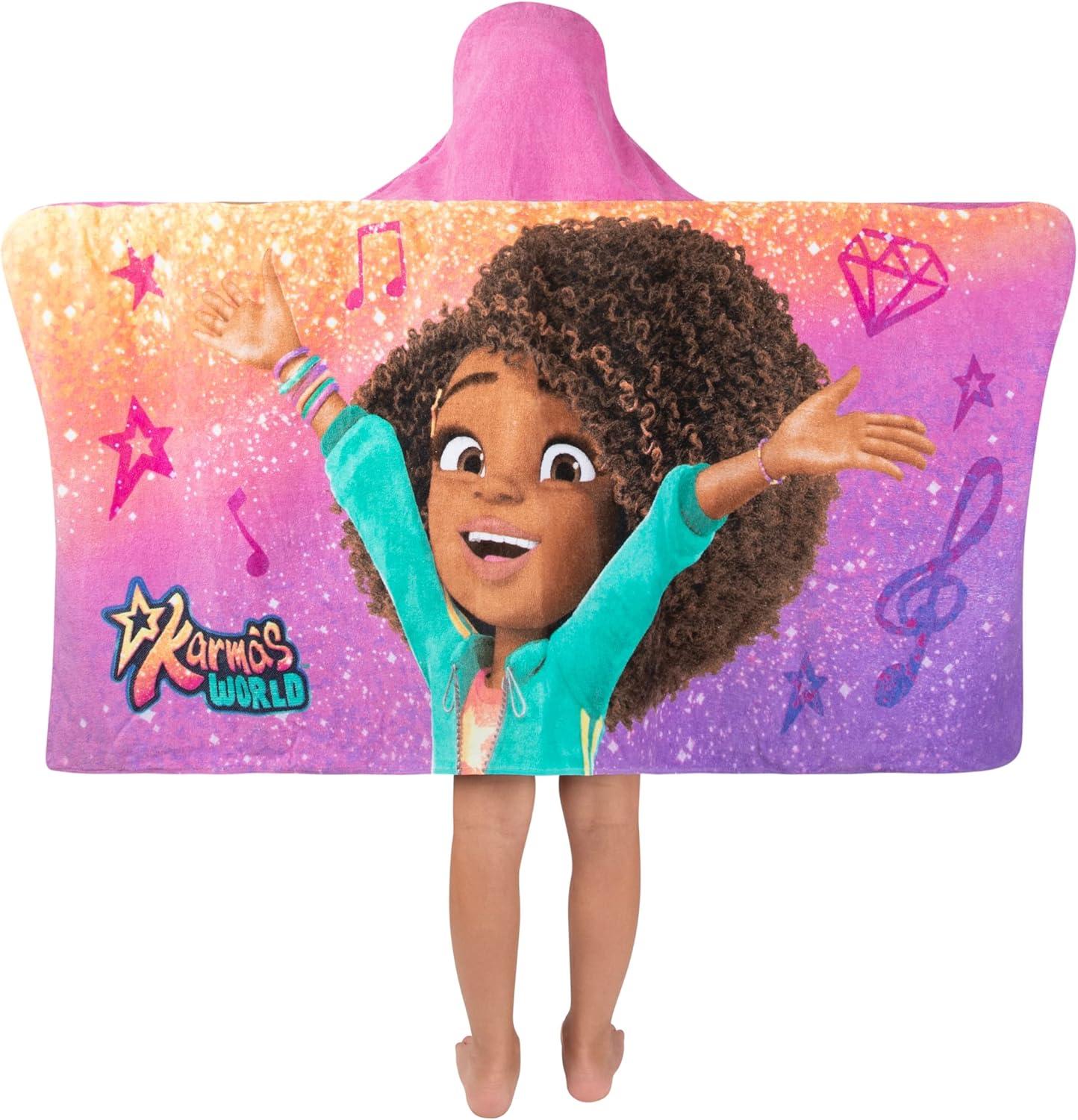 imageMs Rachel Kids Super Soft BathPoolBeach Soft Cotton Terry Hooded Towel Wrap 24 in x 50 in Officially Licensed Product By FrancoKarmas World