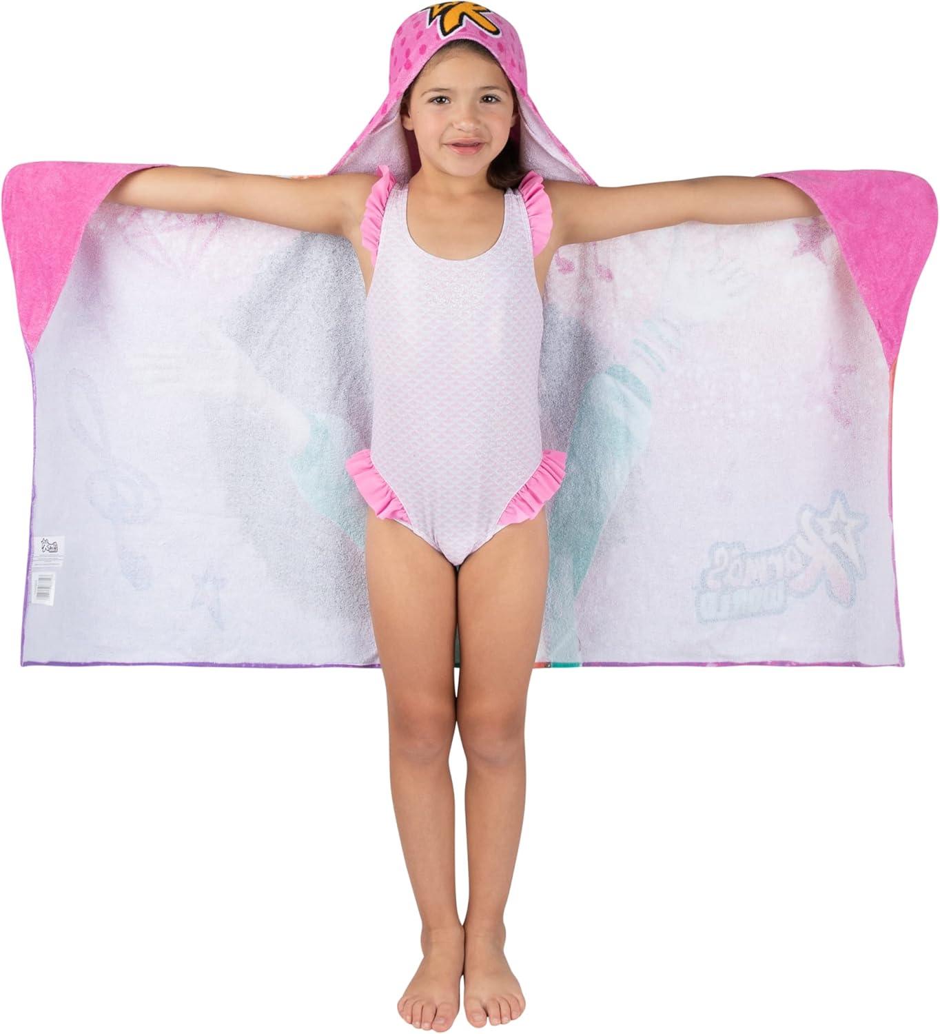 imageMs Rachel Kids Super Soft BathPoolBeach Soft Cotton Terry Hooded Towel Wrap 24 in x 50 in Officially Licensed Product By FrancoKarmas World