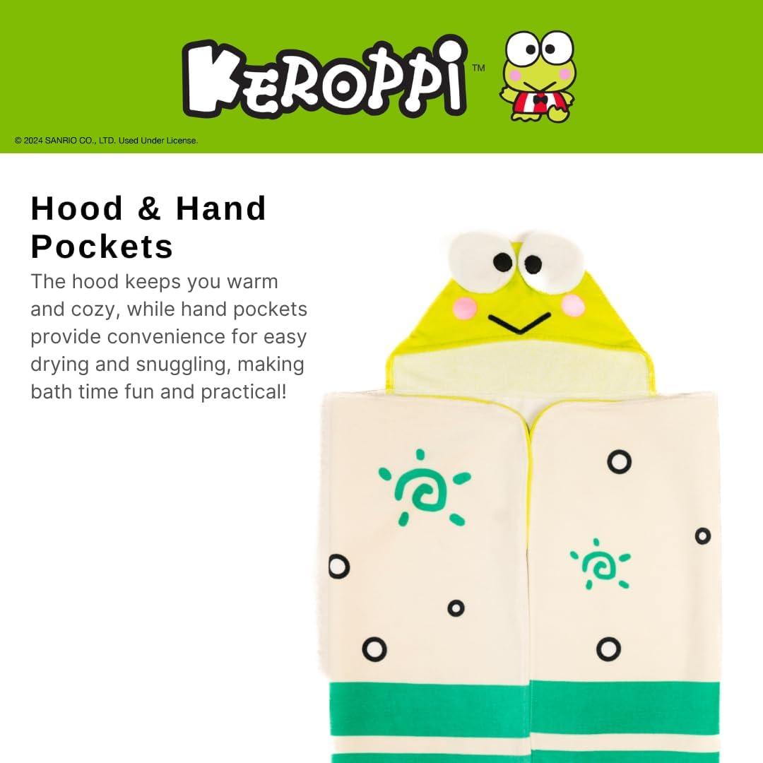 imageMs Rachel Kids Super Soft BathPoolBeach Soft Cotton Terry Hooded Towel Wrap 24 in x 50 in Officially Licensed Product By FrancoKeroppi