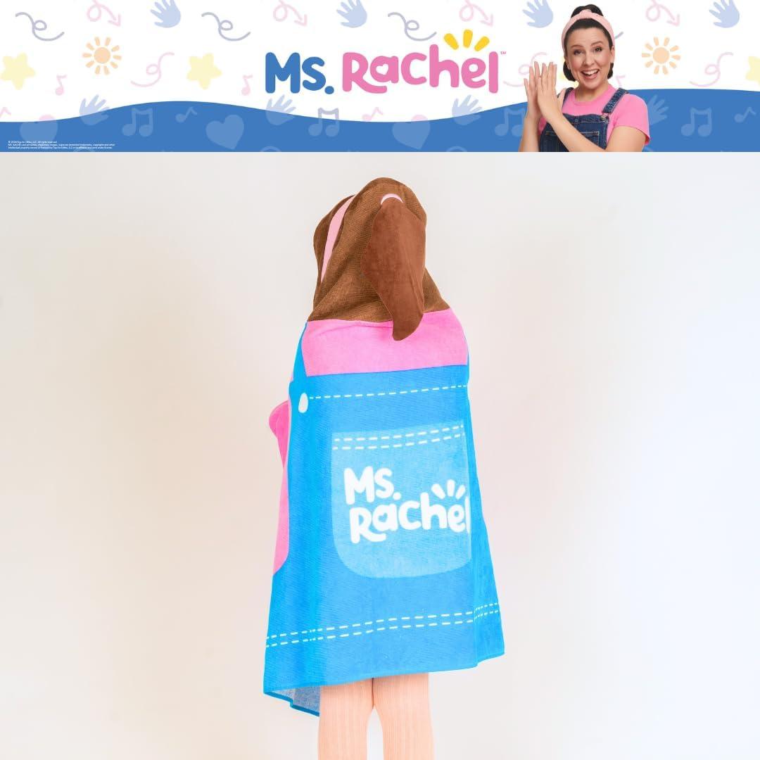 imageMs Rachel Kids Super Soft BathPoolBeach Soft Cotton Terry Hooded Towel Wrap 24 in x 50 in Officially Licensed Product By FrancoMs Rachel Joy of Learning