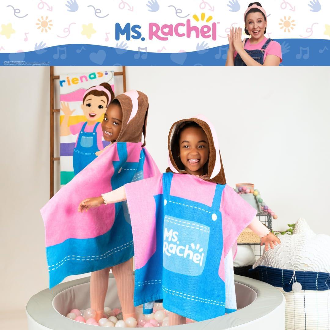 imageMs Rachel Kids Super Soft BathPoolBeach Soft Cotton Terry Hooded Towel Wrap 24 in x 50 in Officially Licensed Product By FrancoMs Rachel Joy of Learning
