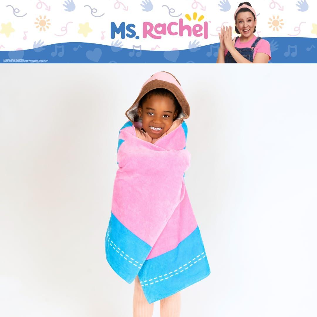 imageMs Rachel Kids Super Soft BathPoolBeach Soft Cotton Terry Hooded Towel Wrap 24 in x 50 in Officially Licensed Product By FrancoMs Rachel Joy of Learning