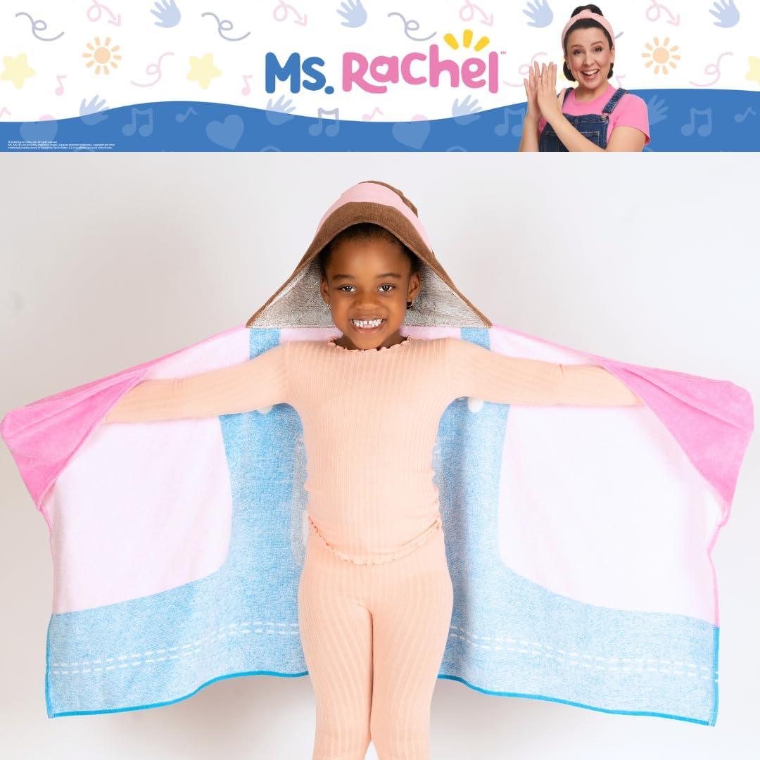 imageMs Rachel Kids Super Soft BathPoolBeach Soft Cotton Terry Hooded Towel Wrap 24 in x 50 in Officially Licensed Product By FrancoMs Rachel Joy of Learning