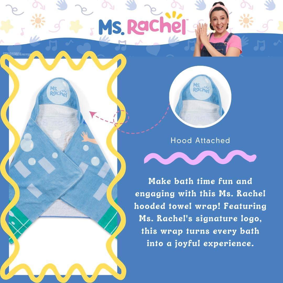 imageMs Rachel Kids Super Soft BathPoolBeach Soft Cotton Terry Hooded Towel Wrap 24 in x 50 in Officially Licensed Product By FrancoMs Rachel Splash is Fun