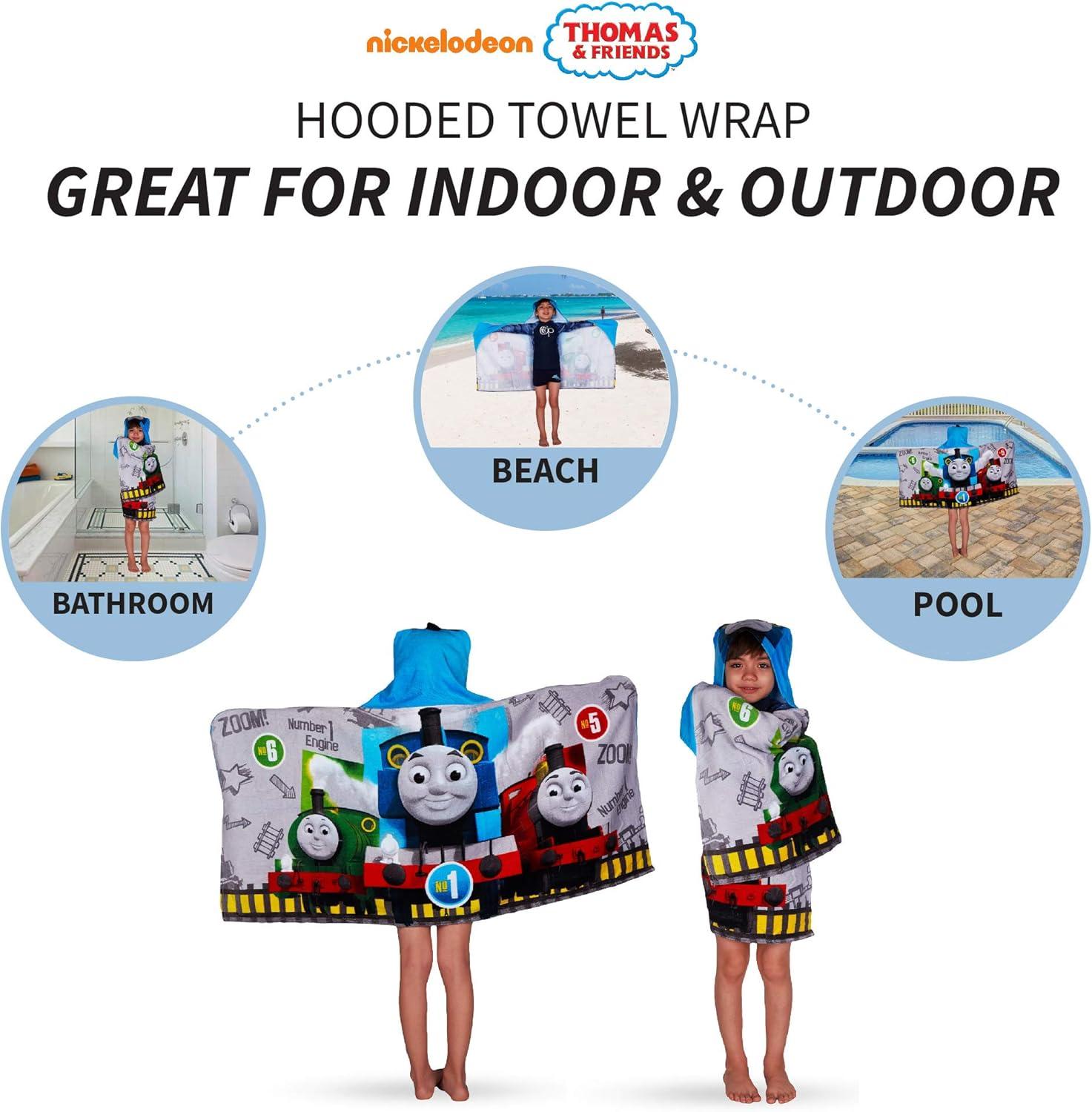 imageMs Rachel Kids Super Soft BathPoolBeach Soft Cotton Terry Hooded Towel Wrap 24 in x 50 in Officially Licensed Product By FrancoMulticolor