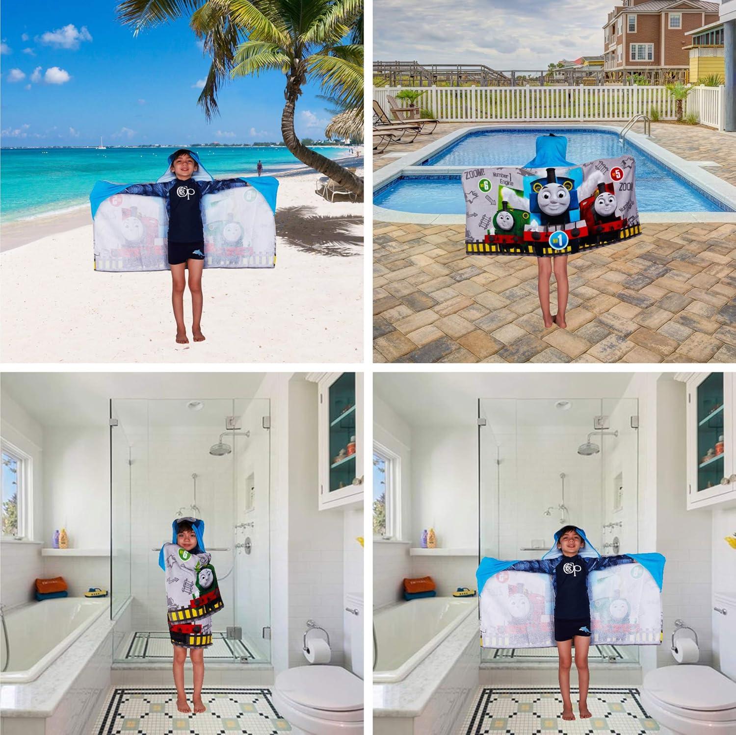 imageMs Rachel Kids Super Soft BathPoolBeach Soft Cotton Terry Hooded Towel Wrap 24 in x 50 in Officially Licensed Product By FrancoMulticolor