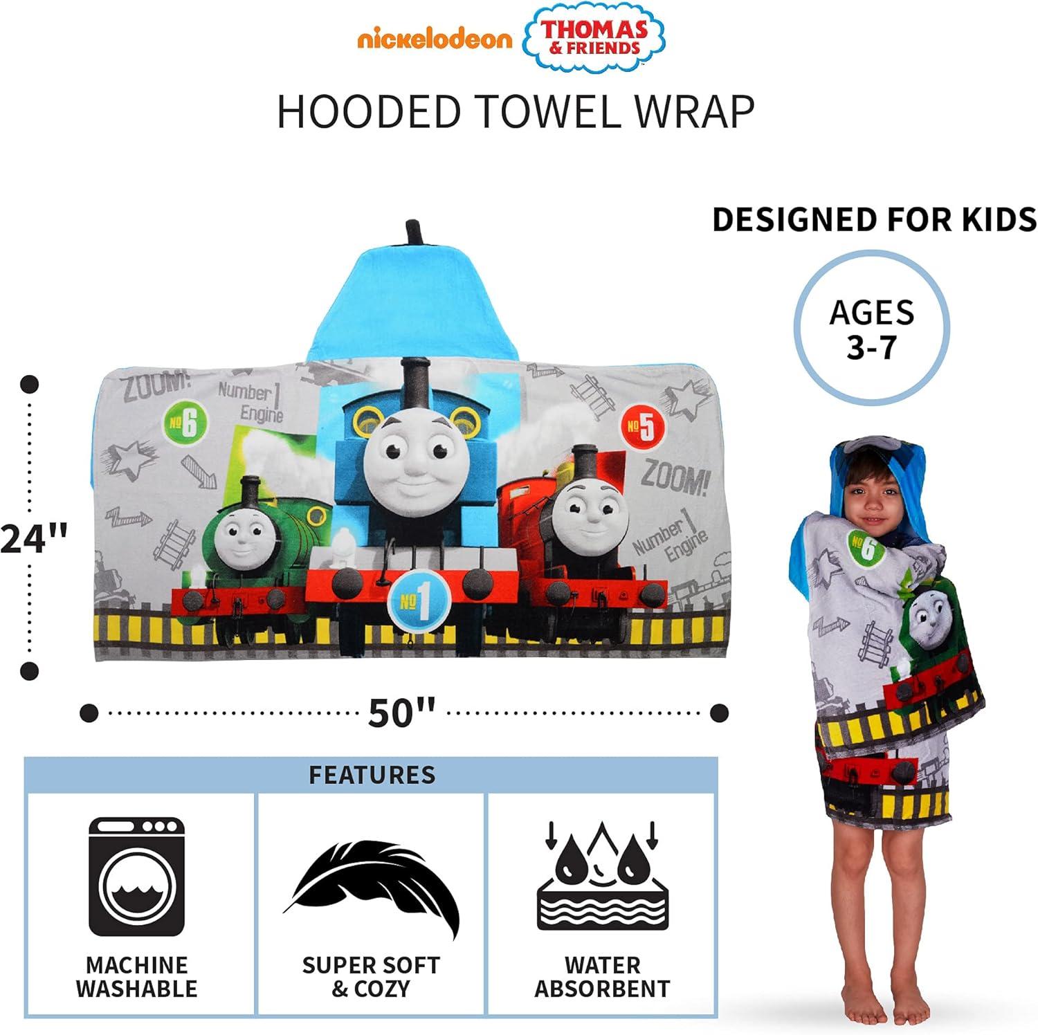 imageMs Rachel Kids Super Soft BathPoolBeach Soft Cotton Terry Hooded Towel Wrap 24 in x 50 in Officially Licensed Product By FrancoMulticolor