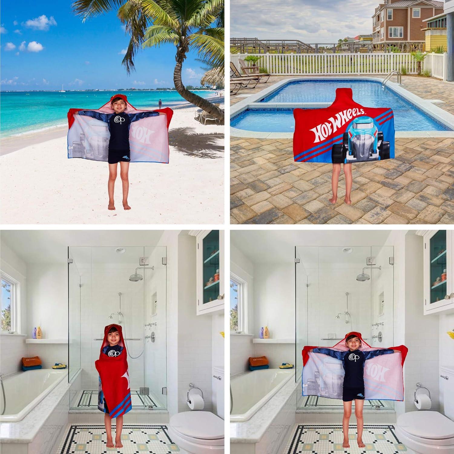 imageMs Rachel Kids Super Soft BathPoolBeach Soft Cotton Terry Hooded Towel Wrap 24 in x 50 in Officially Licensed Product By FrancoMulticolour