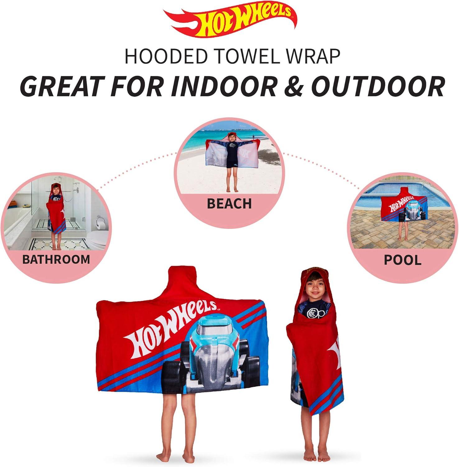 imageMs Rachel Kids Super Soft BathPoolBeach Soft Cotton Terry Hooded Towel Wrap 24 in x 50 in Officially Licensed Product By FrancoMulticolour