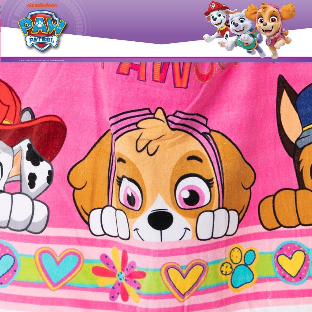 imageMs Rachel Kids Super Soft BathPoolBeach Soft Cotton Terry Hooded Towel Wrap 24 in x 50 in Officially Licensed Product By FrancoPaw Patrol Girl Pawesome Pups