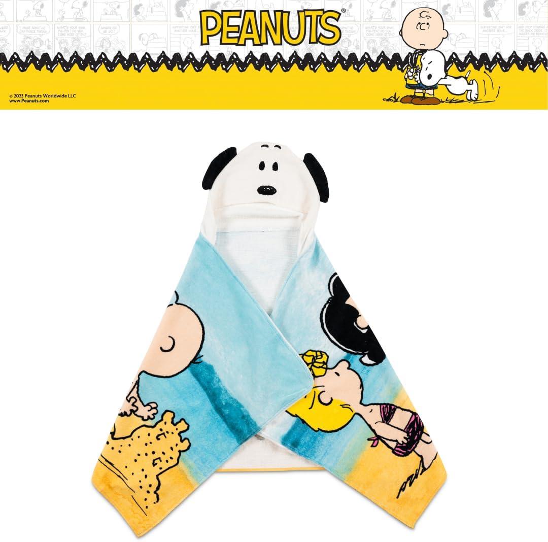 imageMs Rachel Kids Super Soft BathPoolBeach Soft Cotton Terry Hooded Towel Wrap 24 in x 50 in Officially Licensed Product By FrancoPeanuts