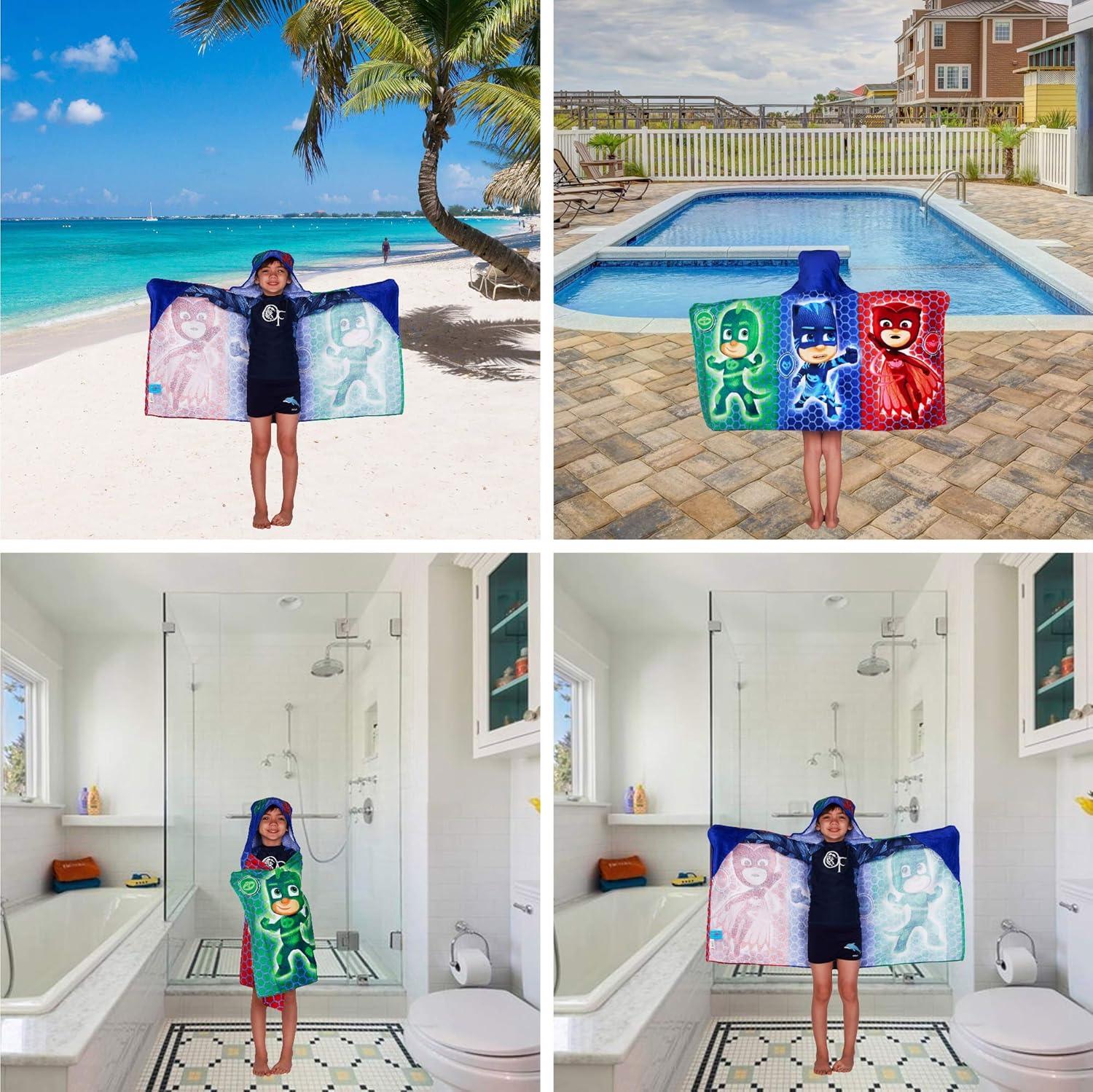imageMs Rachel Kids Super Soft BathPoolBeach Soft Cotton Terry Hooded Towel Wrap 24 in x 50 in Officially Licensed Product By FrancoPj Masks