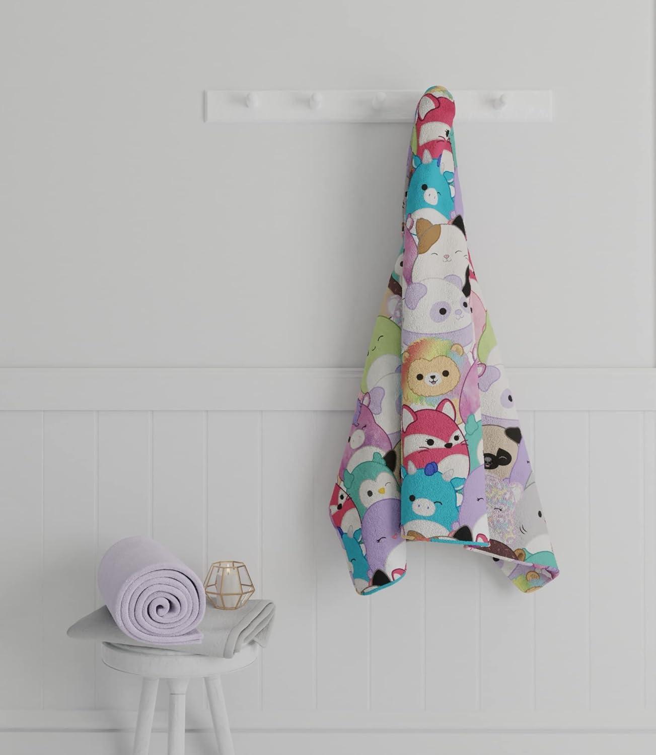 imageMs Rachel Kids Super Soft BathPoolBeach Soft Cotton Terry Hooded Towel Wrap 24 in x 50 in Officially Licensed Product By FrancoSquishmallows