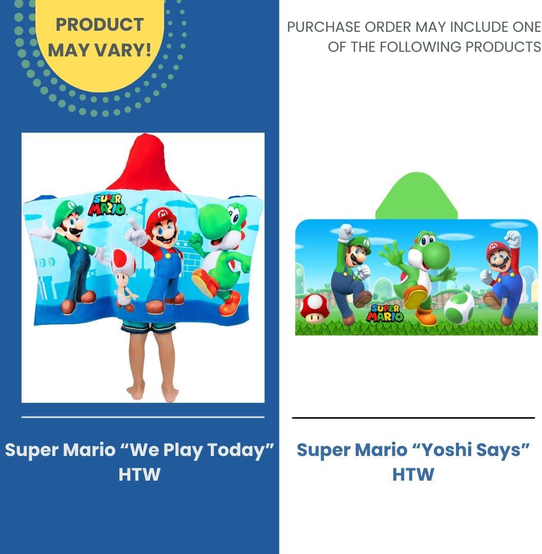 imageMs Rachel Kids Super Soft BathPoolBeach Soft Cotton Terry Hooded Towel Wrap 24 in x 50 in Officially Licensed Product By FrancoSuper Mario