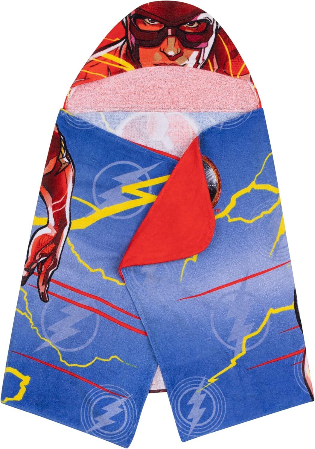 imageMs Rachel Kids Super Soft BathPoolBeach Soft Cotton Terry Hooded Towel Wrap 24 in x 50 in Officially Licensed Product By FrancoThe Flash