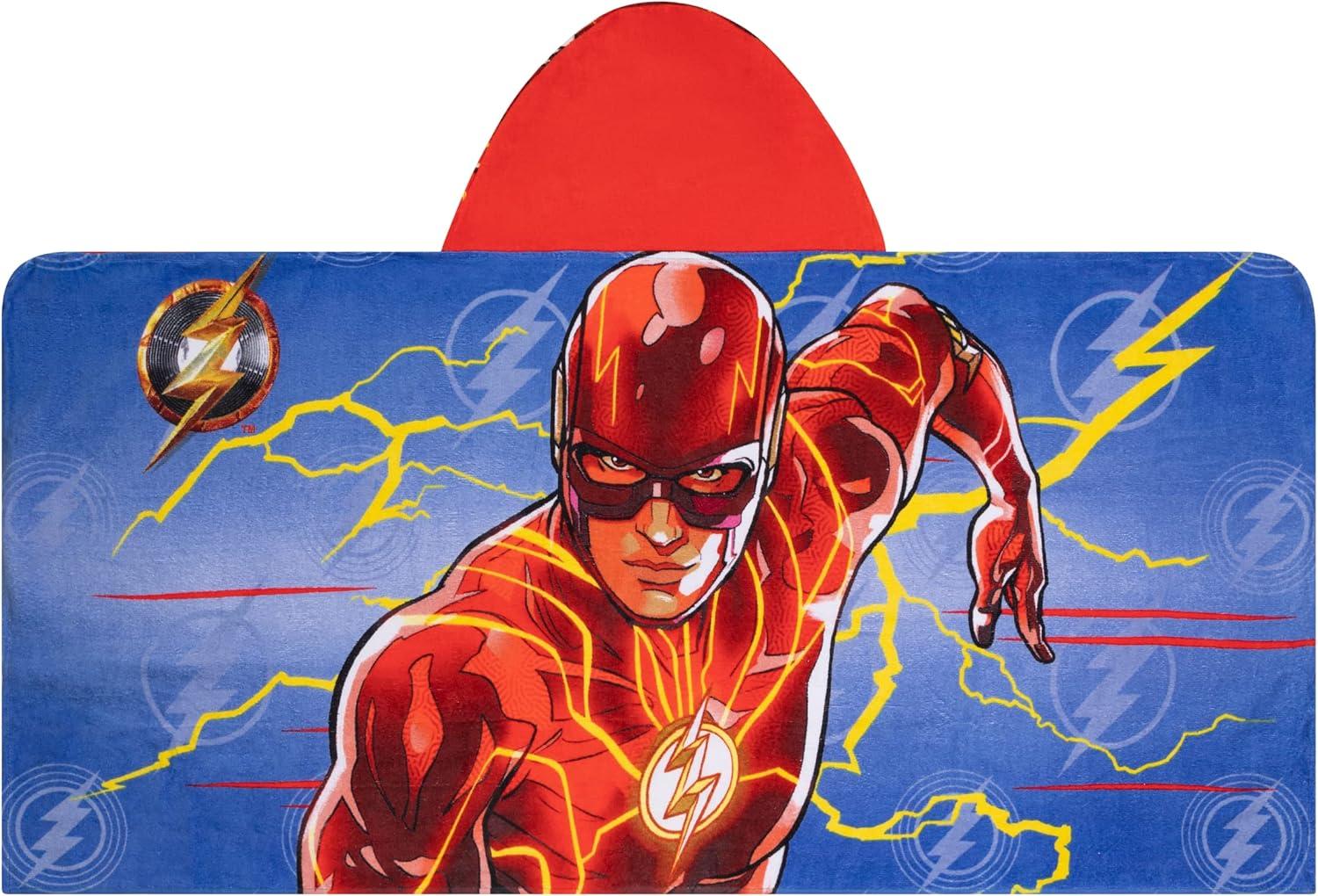 imageMs Rachel Kids Super Soft BathPoolBeach Soft Cotton Terry Hooded Towel Wrap 24 in x 50 in Officially Licensed Product By FrancoThe Flash