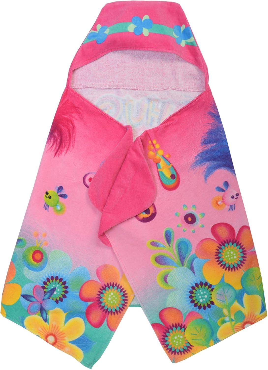 imageMs Rachel Kids Super Soft BathPoolBeach Soft Cotton Terry Hooded Towel Wrap 24 in x 50 in Officially Licensed Product By FrancoTrolls