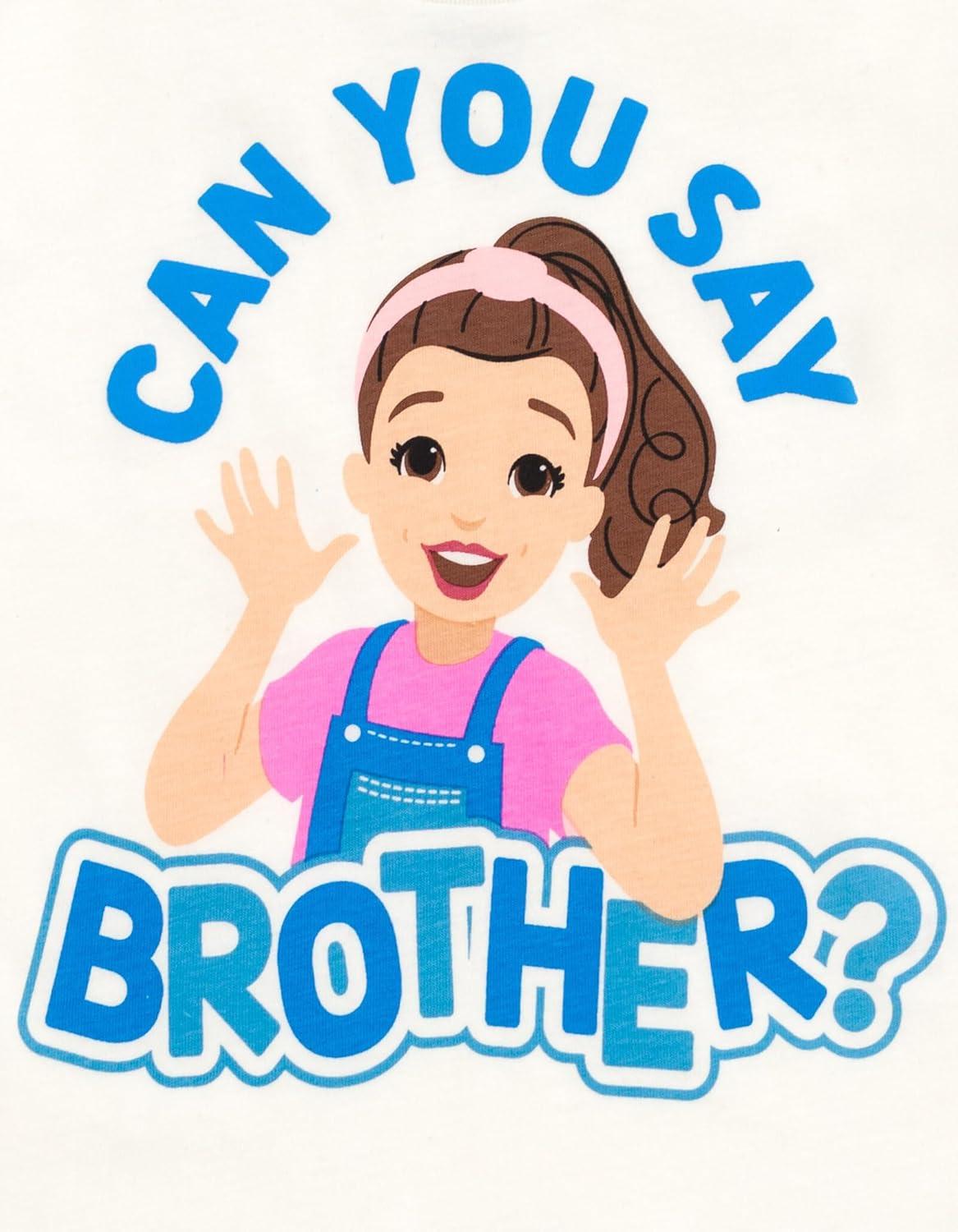 imageMs Rachel Matching Family TShirt Newborn to Adult Sizes Newborn 2XLWhite Brother