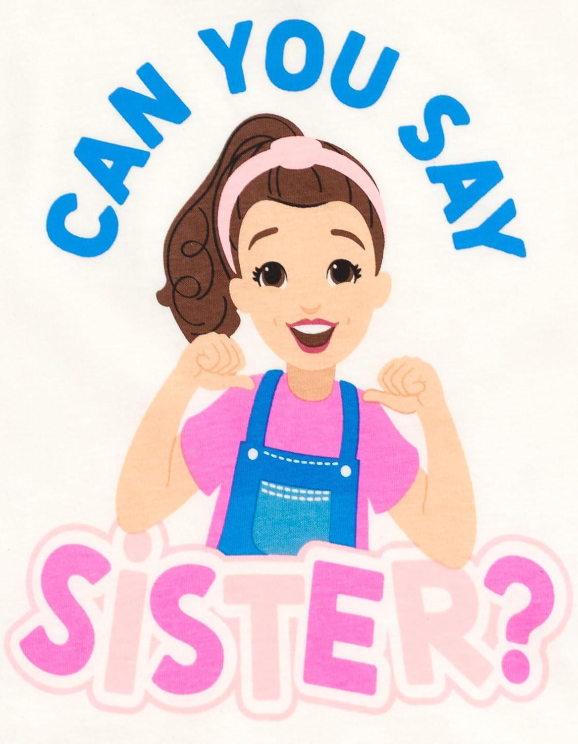 imageMs Rachel Matching Family TShirt Newborn to Adult Sizes Newborn 2XLWhite Sister