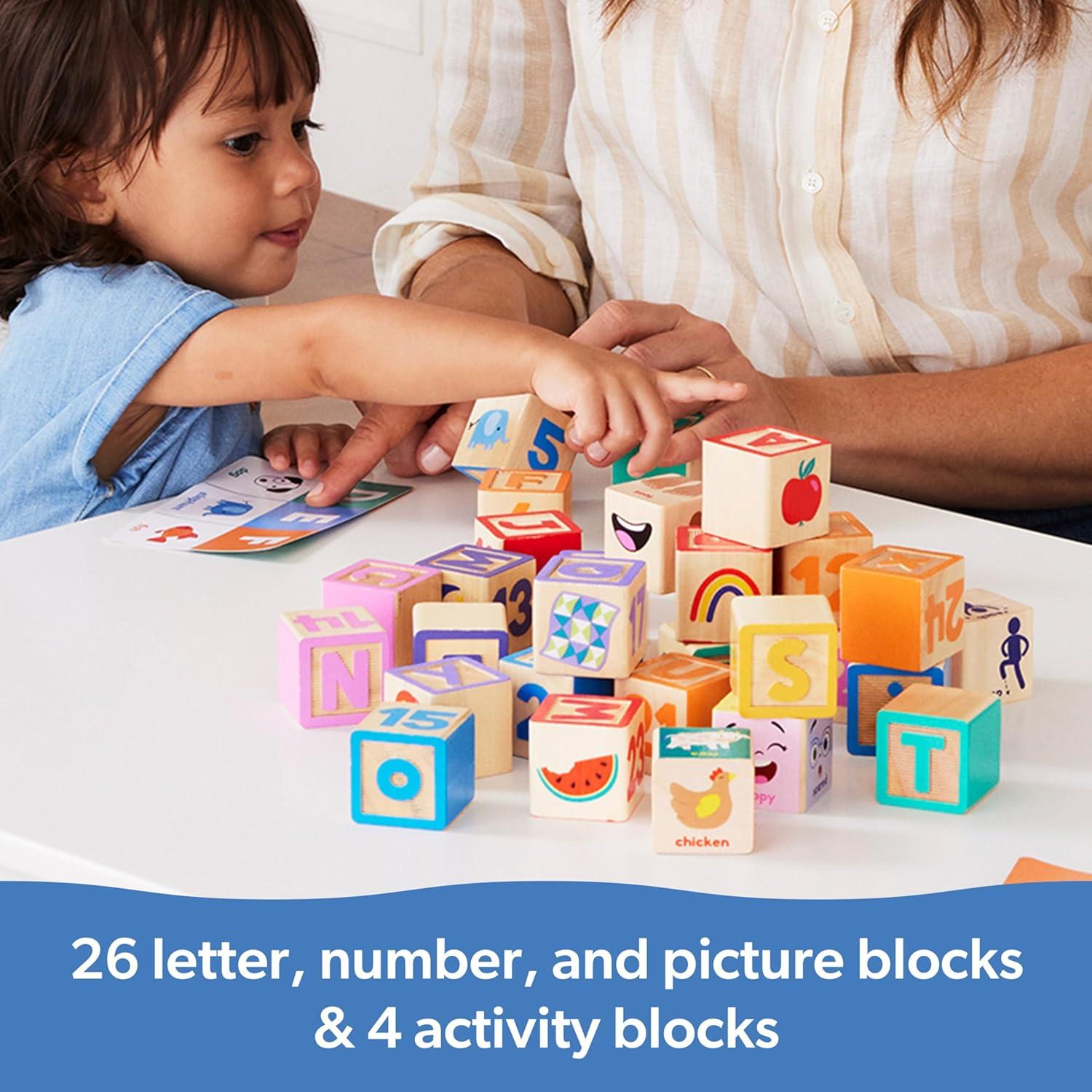 imageMs Rachel Melissa ampamp Doug Letter Number and Game Wooden Learning Blocks with Activity Cards for Girls and Boys Toddlers Ages 18 Months FSC Certified