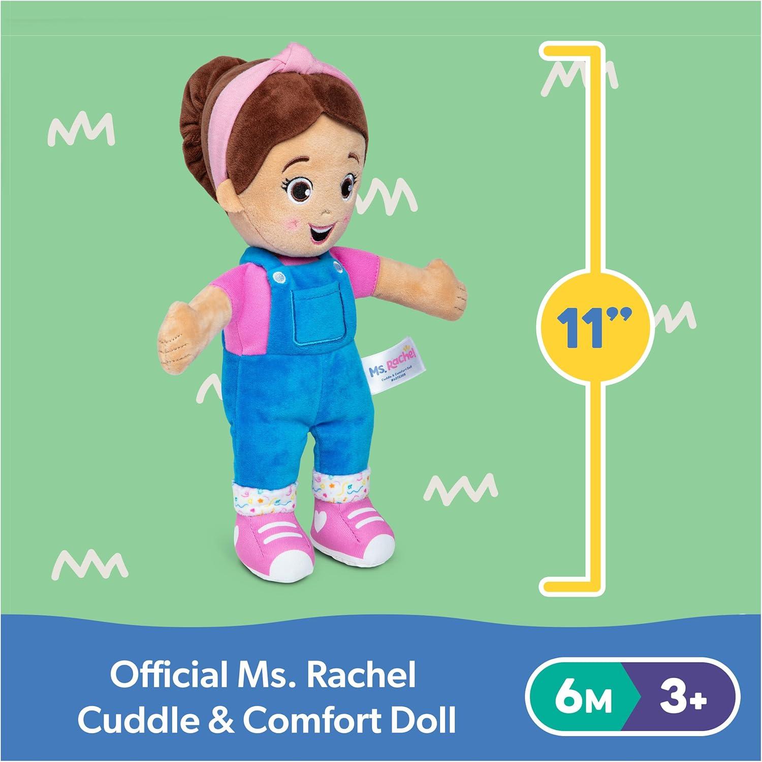 imageMs Rachel Official Cuddle ampamp Comfort Doll 11 Premium Plush Baby Toy Toddler Toys for Girls ampamp Boys for Ages 6 Months to 3