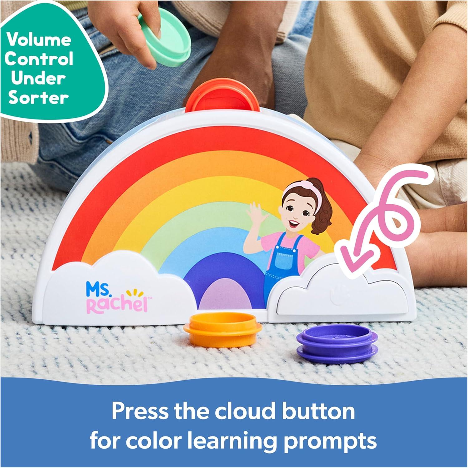 imageMs Rachel Official Electronic Rainbow Color Sorter with Lights Music ampamp Sounds 7 Colors Educational Toys ampamp Toddler Toys for Girls ampamp Boys Ages 12