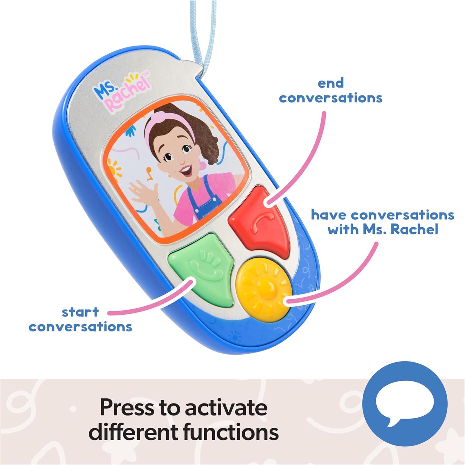 imageMs Rachel Official Electronic Talk with Me Learning Phone with Conversational Phrases Educational Toys ampamp Toddler Toys for Girls ampamp Boys Ages 13