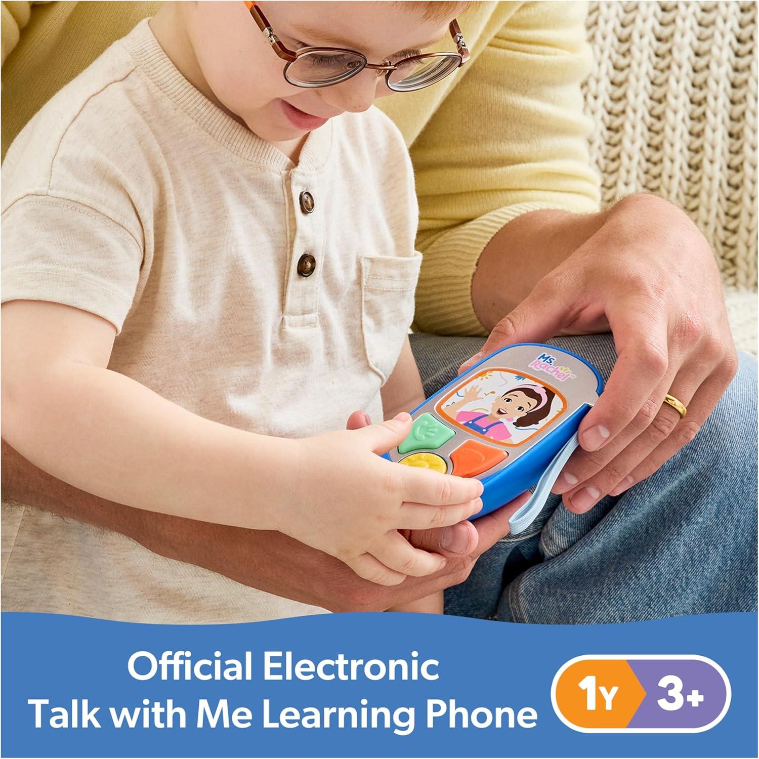 imageMs Rachel Official Electronic Talk with Me Learning Phone with Conversational Phrases Educational Toys ampamp Toddler Toys for Girls ampamp Boys Ages 13