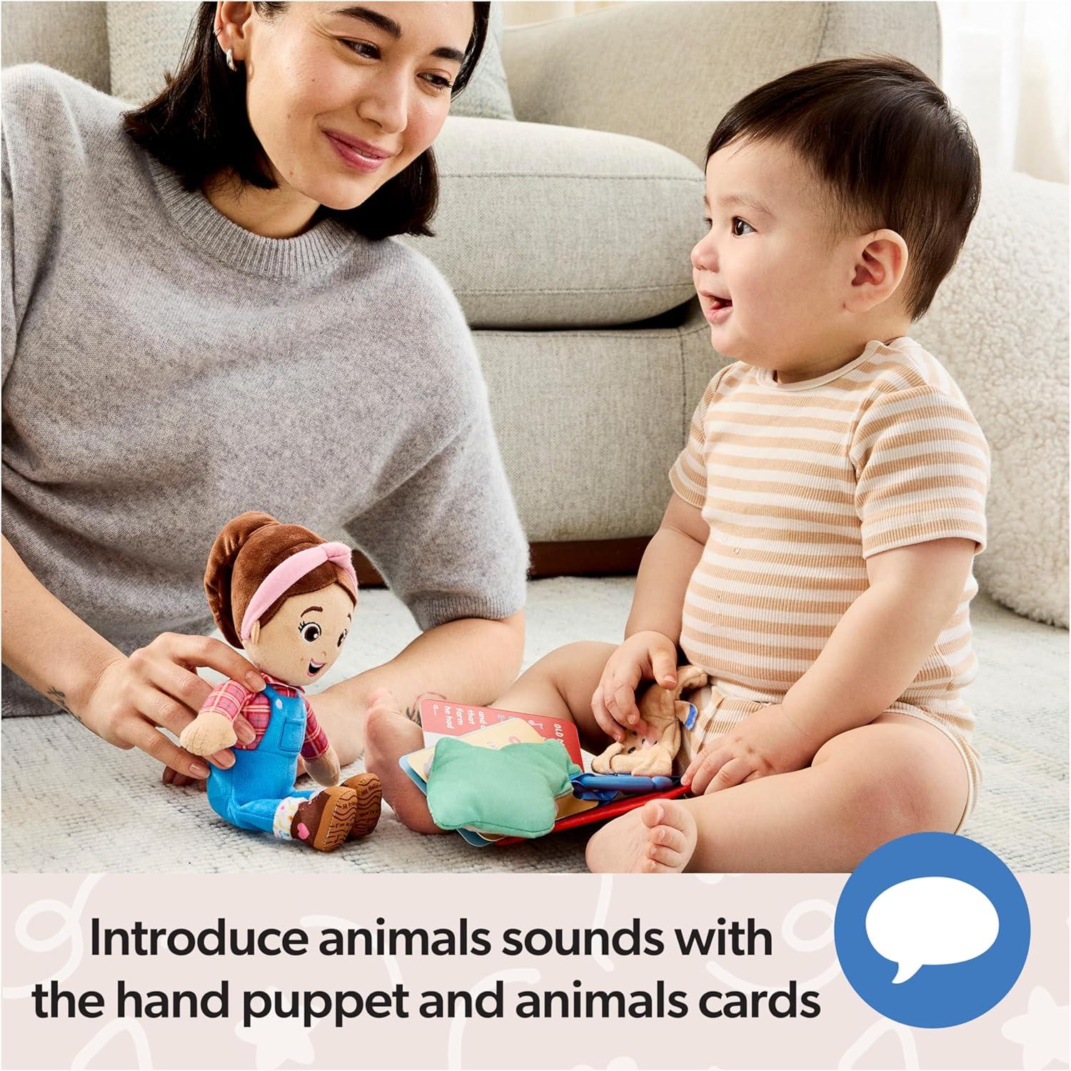 imageMs Rachel Official Farm Friends Baby Registry Gift Set with Plush Animals Cards ampamp Finger Puppet Educational Toys ampamp Baby Toys for Girls ampamp Boys Ages 0