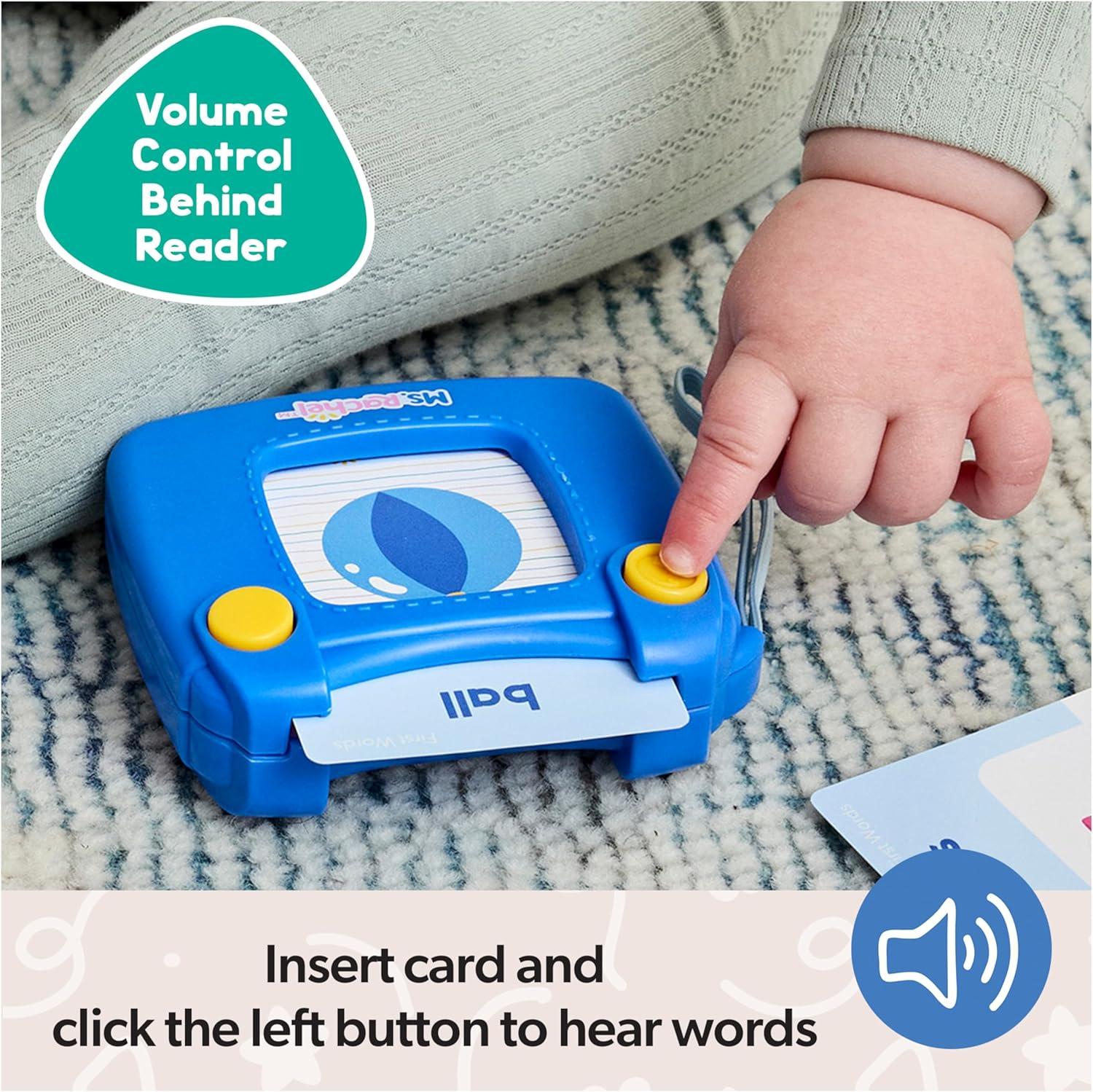 imageMs Rachel Official First Words Talking Flash Cards with Electronic Reader 100 Words Educational Toys ampamp Toddler Toys for Girls ampamp Boys Ages 12