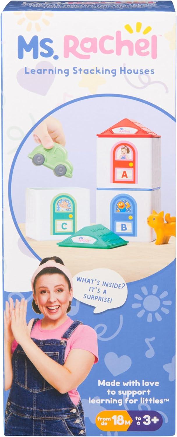 imageMs Rachel Official Learning Stacking House with 6 Surprises to Discover Educational Toys ampamp Toddler Toys for Girls ampamp Boys Ages 18 Months to 3 Years