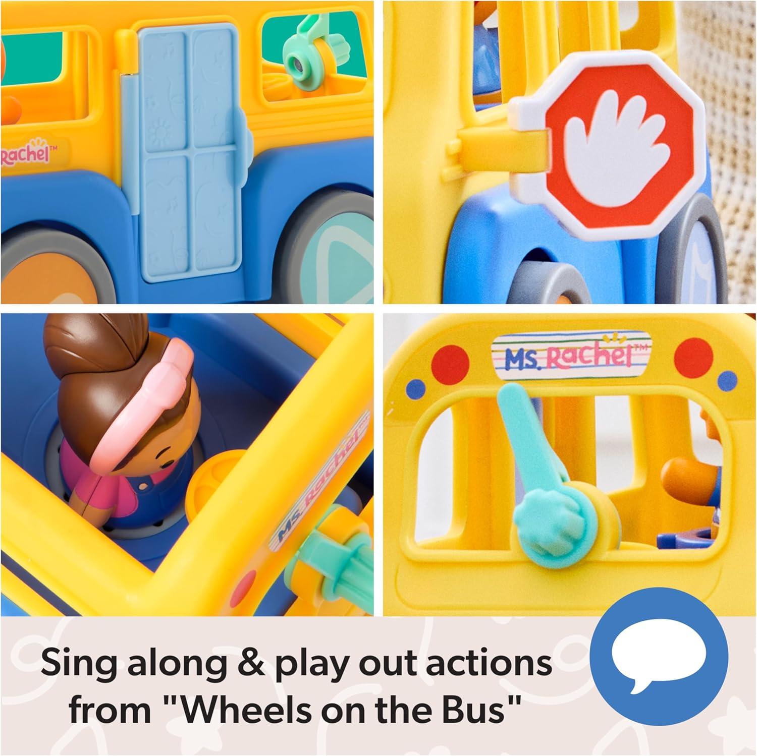 imageMs Rachel Official My First Learning Electronic School Bus with 2 Figures Music ampamp Sounds Educational Toys ampamp Toddler Toys for Girls ampamp Boys Ages 13