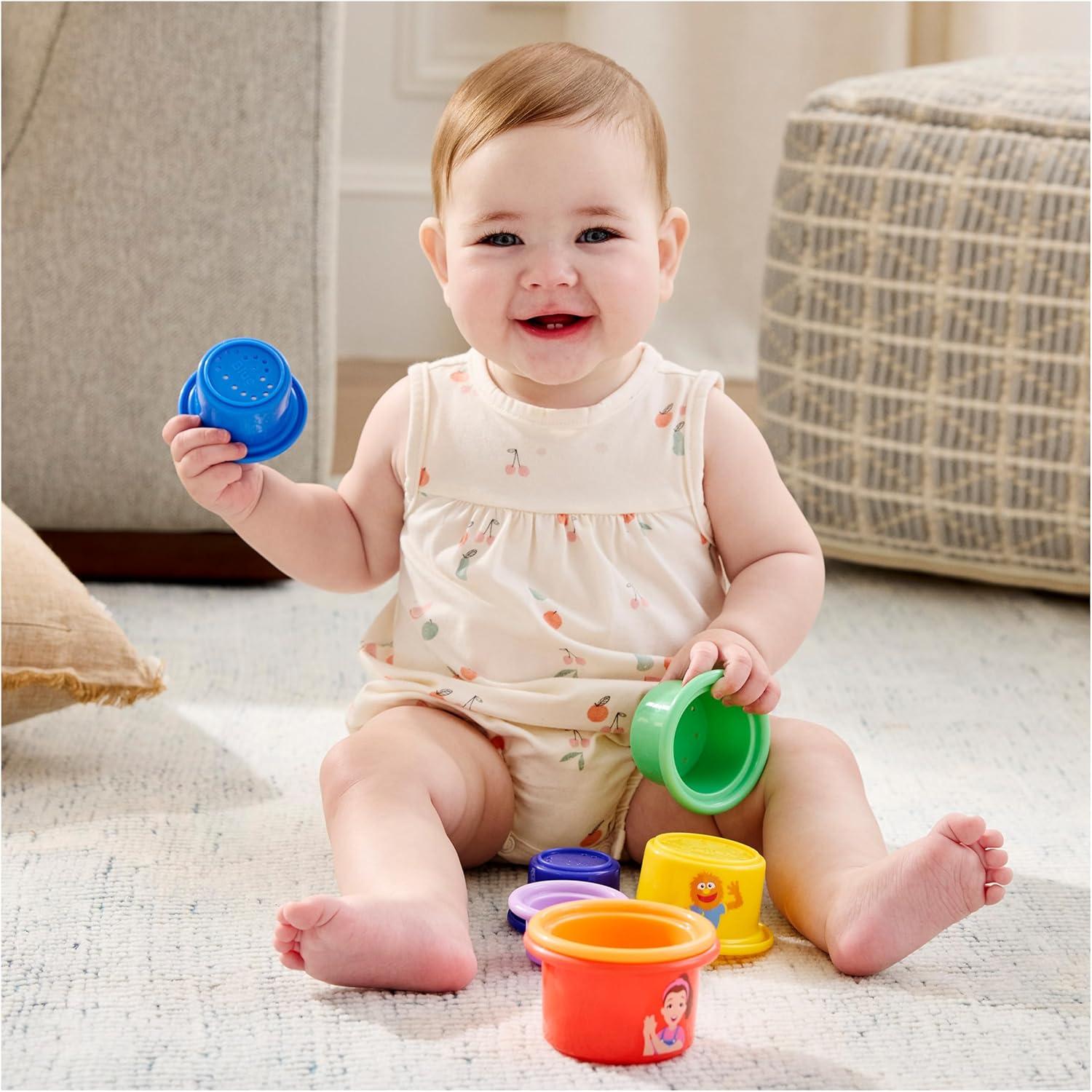 imageMs Rachel Official Rainbow Stacking Cups 7Pack Educational Toys ampamp Toddler Toys for Girls ampamp Boys Ages 6 Months to 2 Years