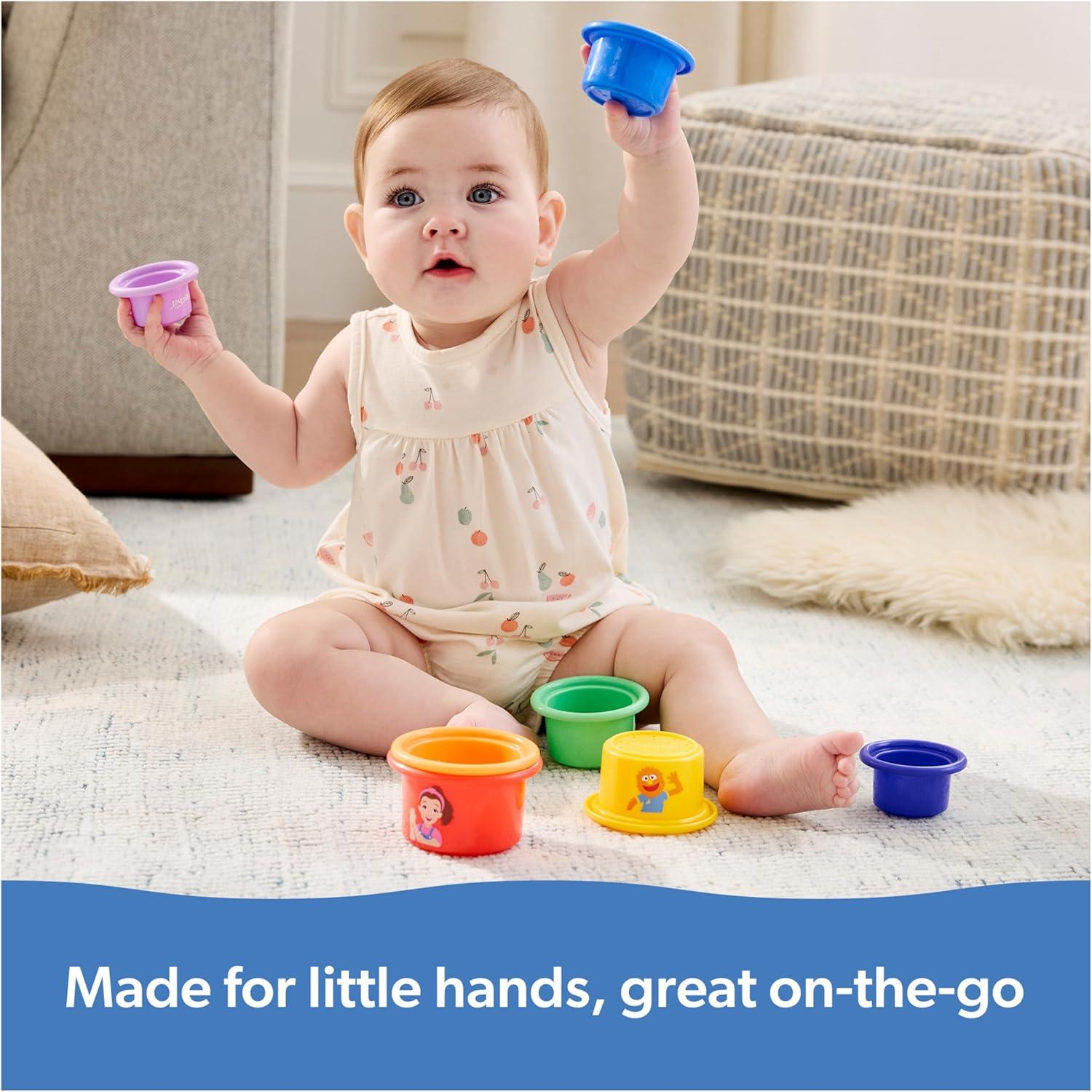 imageMs Rachel Official Rainbow Stacking Cups 7Pack Educational Toys ampamp Toddler Toys for Girls ampamp Boys Ages 6 Months to 2 Years