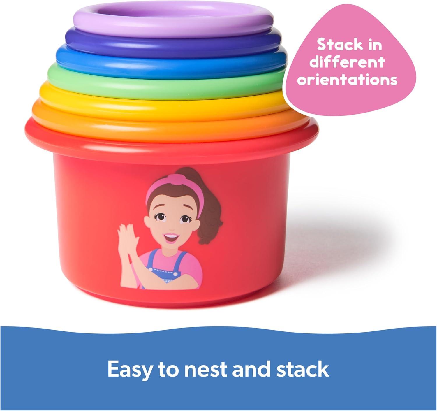 imageMs Rachel Official Rainbow Stacking Cups 7Pack Educational Toys ampamp Toddler Toys for Girls ampamp Boys Ages 6 Months to 2 Years