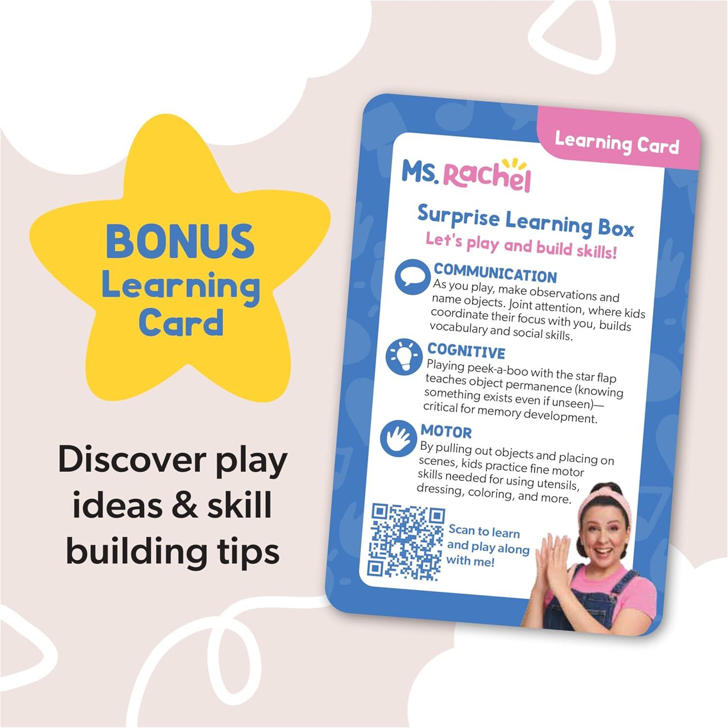 imageMs Rachel Official Surprise Learning Box Educational Toys with Stuffed Animals Sensory Toys ampamp Activities for Babies Toddler Toys for Girls ampamp Boys Ages 02