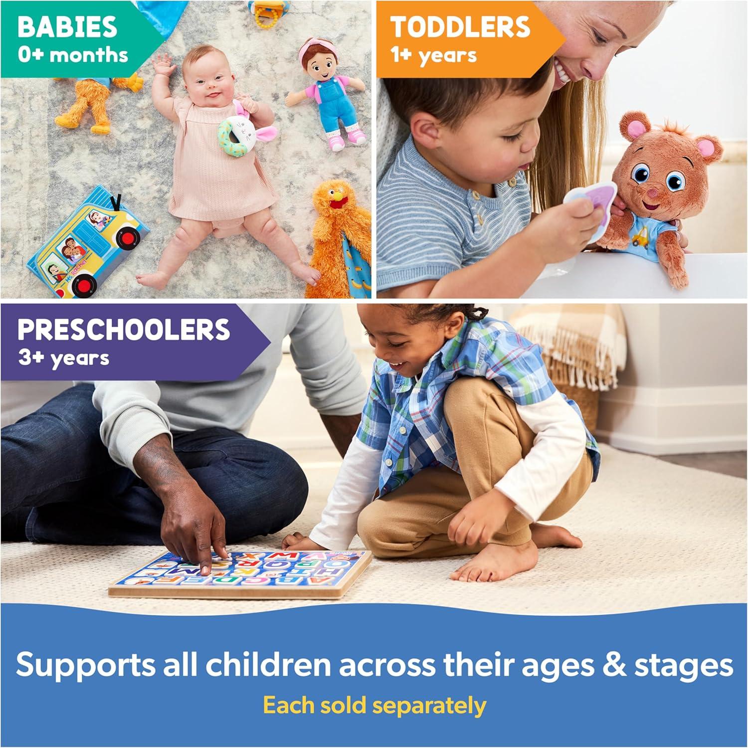 imageMs Rachel Potty Time with Bean 11 Plush Teddy Bear with Play Toilet ampamp Accessories Toddler Toys for Girls ampamp Boys for Ages 18 Months to 3