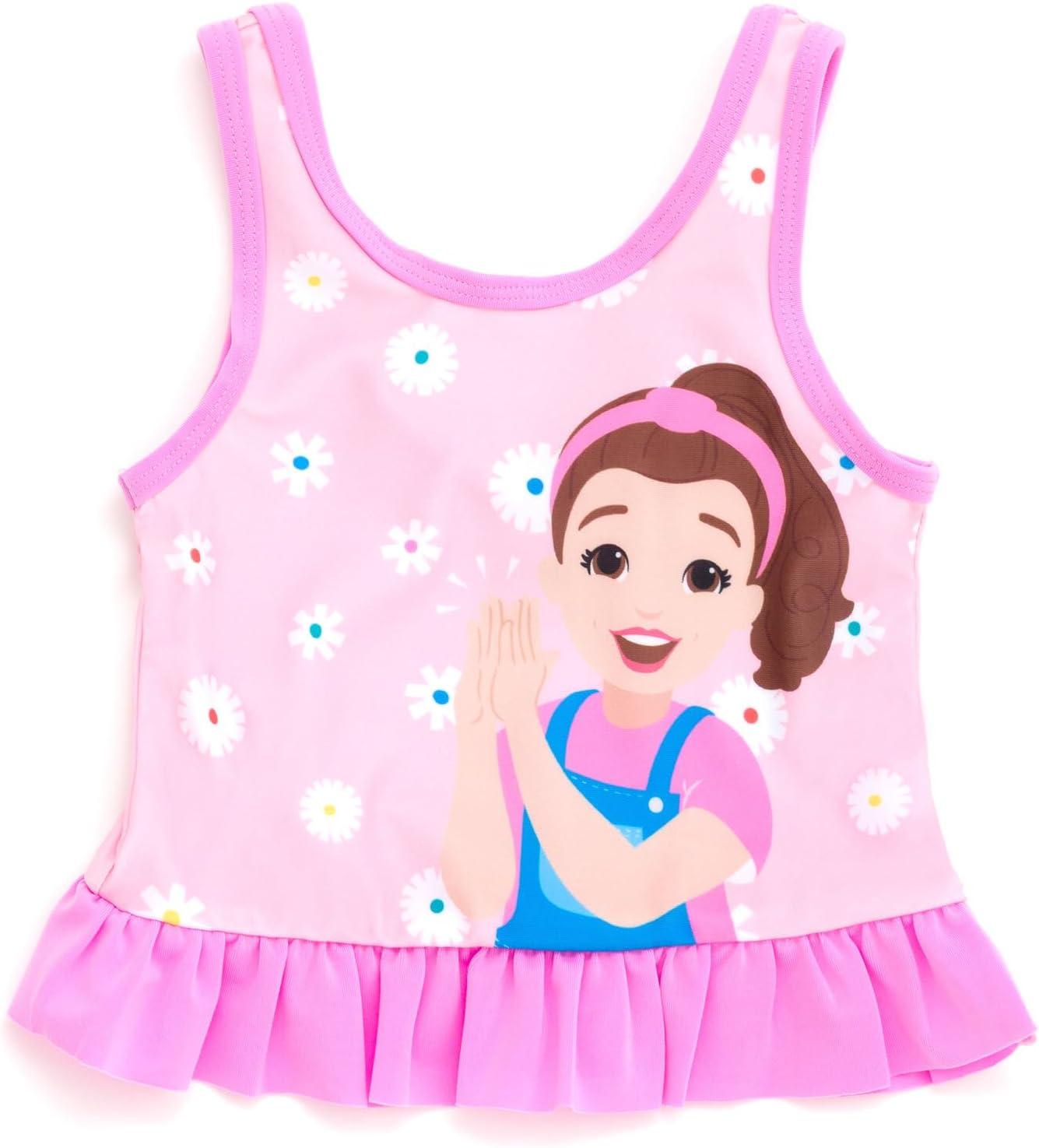 imageMs Rachel Racerback UPF 50 Peplum Tankini Top and Bikini Bottom Swim Set Infant to Little Kid Sizes 12 Months 5Pink