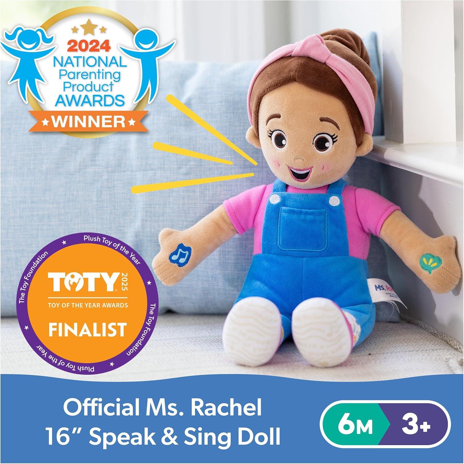 imageMs Rachel Speak ampamp Sing Doll 16 Tall Interactive Toy with 4 Songs ampamp 16 Phrases Toddler Toys for Girls ampamp Boys Ages 6 Months to 3 Years