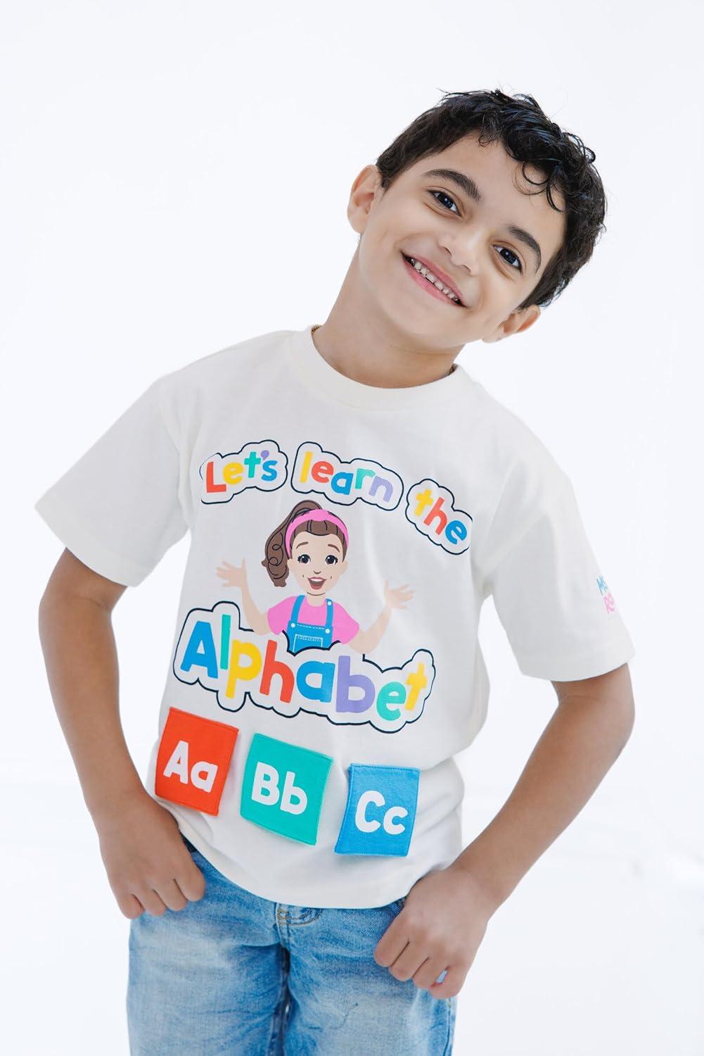 imageMs Rachel TShirt with 3D Flap Infant to Toddler Sizes 12 Months 5TTusk White Abcs