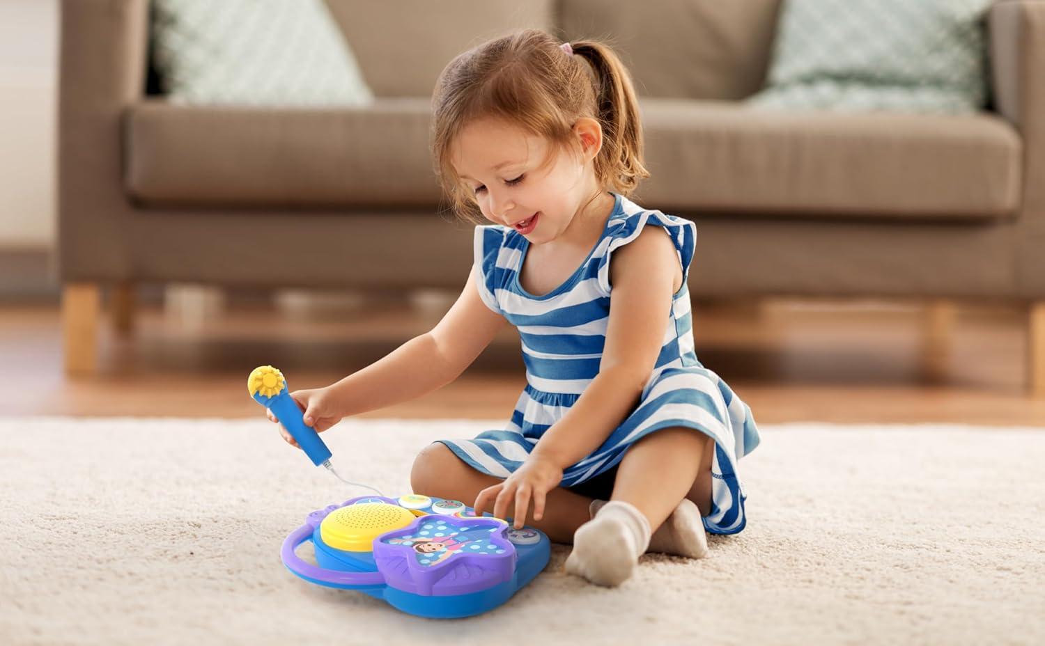 imageeKids Ms Rachel Karaoke Microphone with Boombox for Fans of Toddler Toys Kids Karaoke Machine with Built in Music