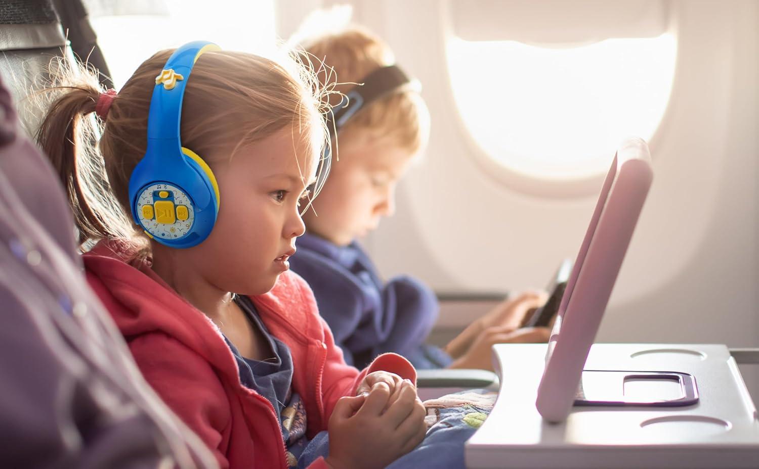 imageeKids Ms Rachel Toddler Headphones with Builtin Kids Music Bluetooth Headphones with Rechargeable Battery and USBC Charging Cable