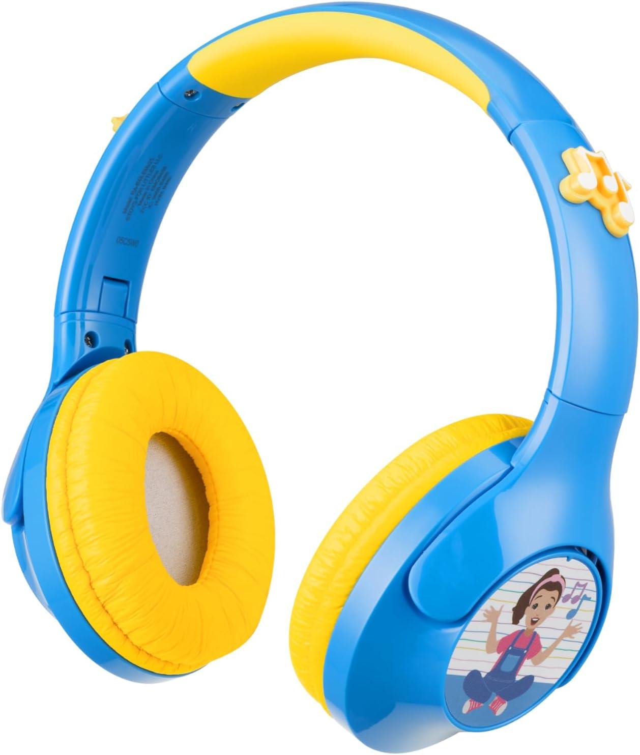 imageeKids Ms Rachel Toddler Headphones with Builtin Kids Music Bluetooth Headphones with Rechargeable Battery and USBC Charging Cable